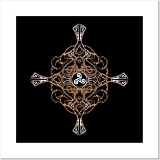 Celtic Triskelion Cross Posters and Art